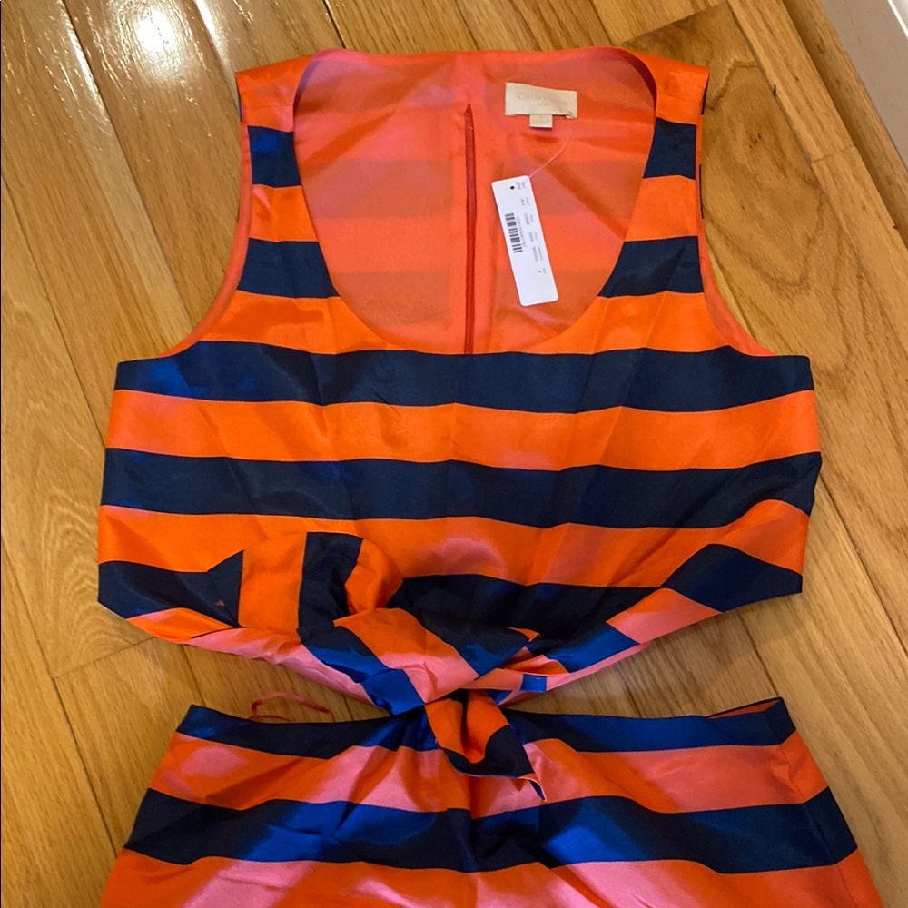 J. Crew Orange Scoop Neck Sleeveless Sundress